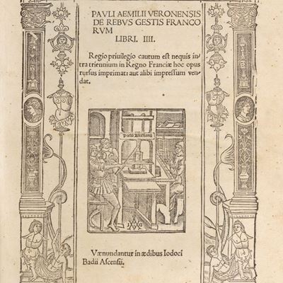 Emili, Paolo Aemilii Veronensis De rebus gestis Francorum libri III, Prima edizione