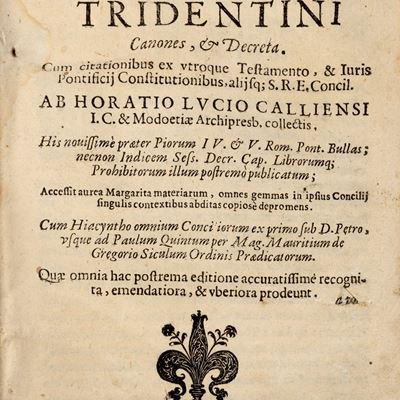 Canoni e decreti dei Sacrosanti concilii tridentini con Index librorum prohibitorum, Venezia, Giu...
