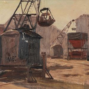 Gru (controluce) - Il Naviglio