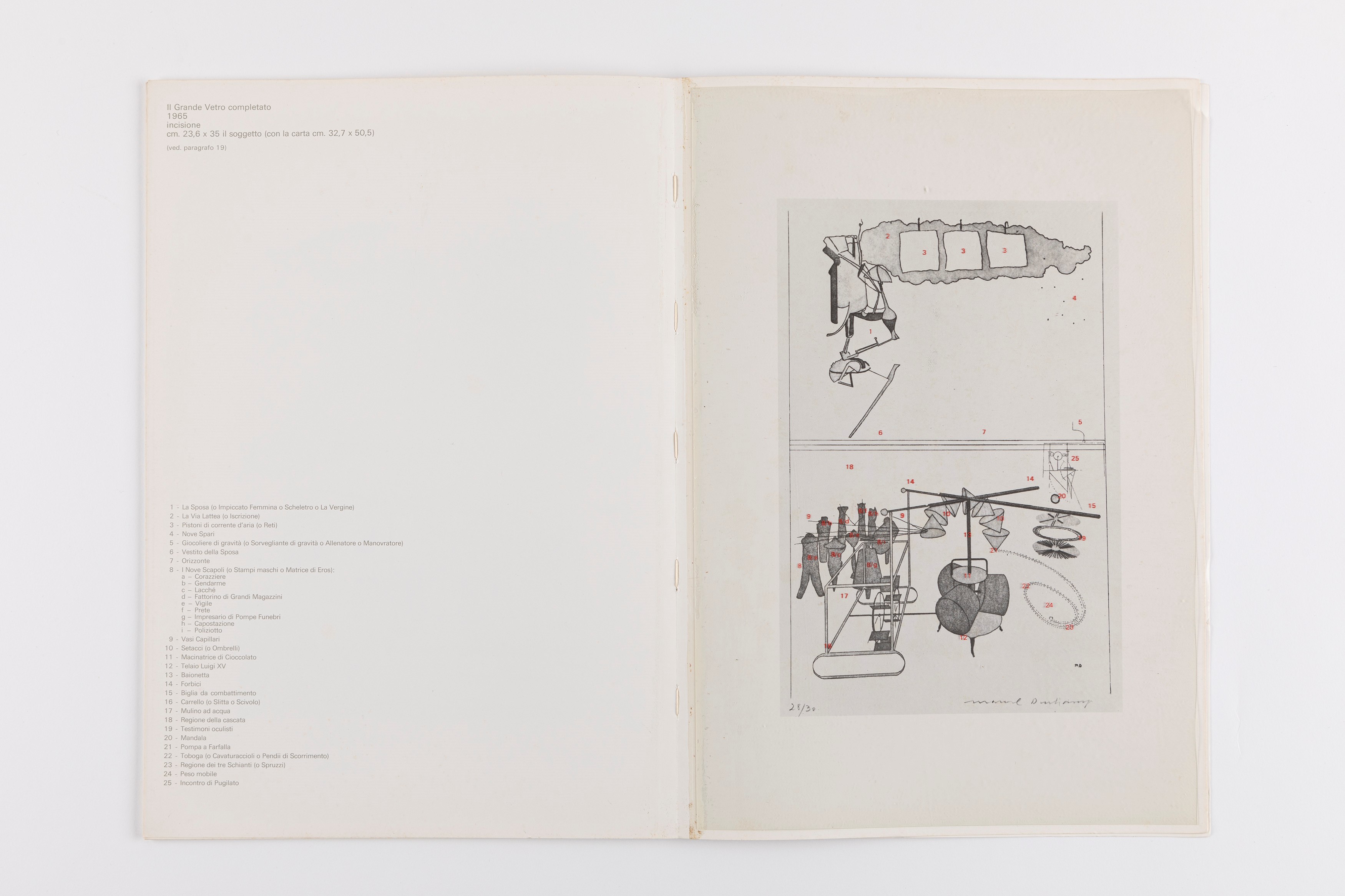 Marcel Duchamp (rif.) - Il Grande Vetro - Catalogo della mostra 1975