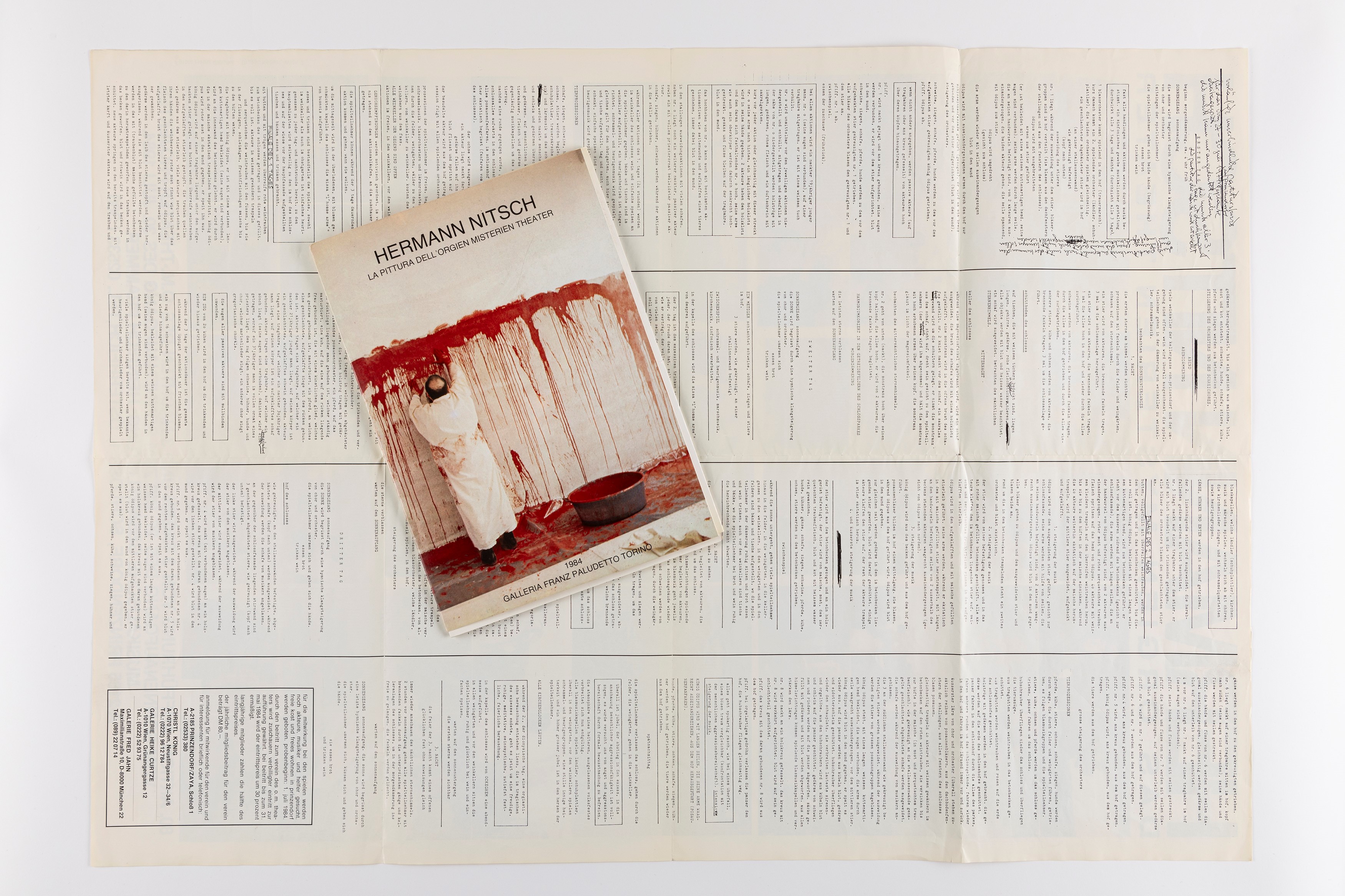 Hermann Nitsch (rif.) - Catalogo e Poster per l'Azione n. 80