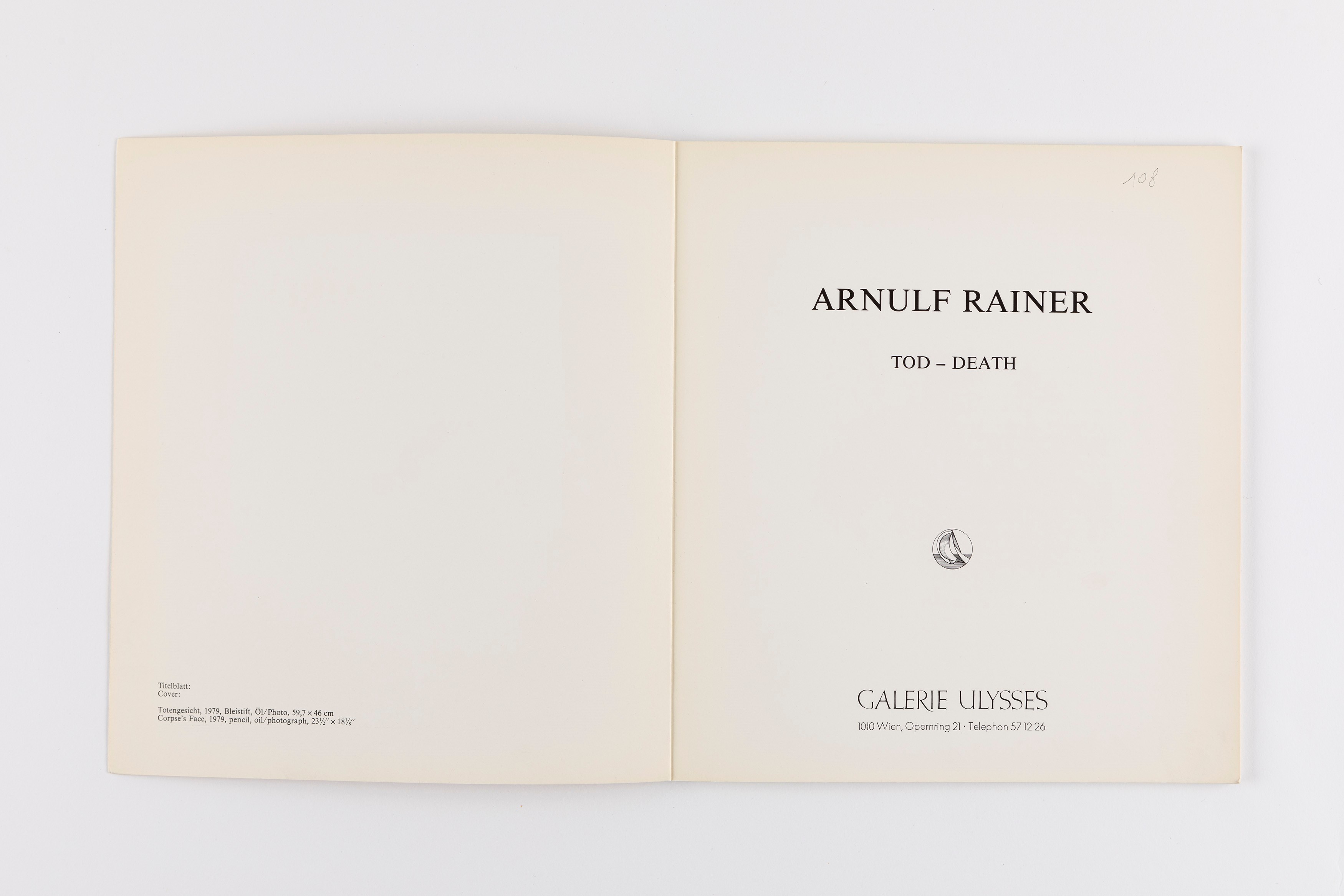 Arnulf Rainer (rif.) - Tod Death (Catalogo della mostra, Galerie Ulysses, Vienna, 1978)