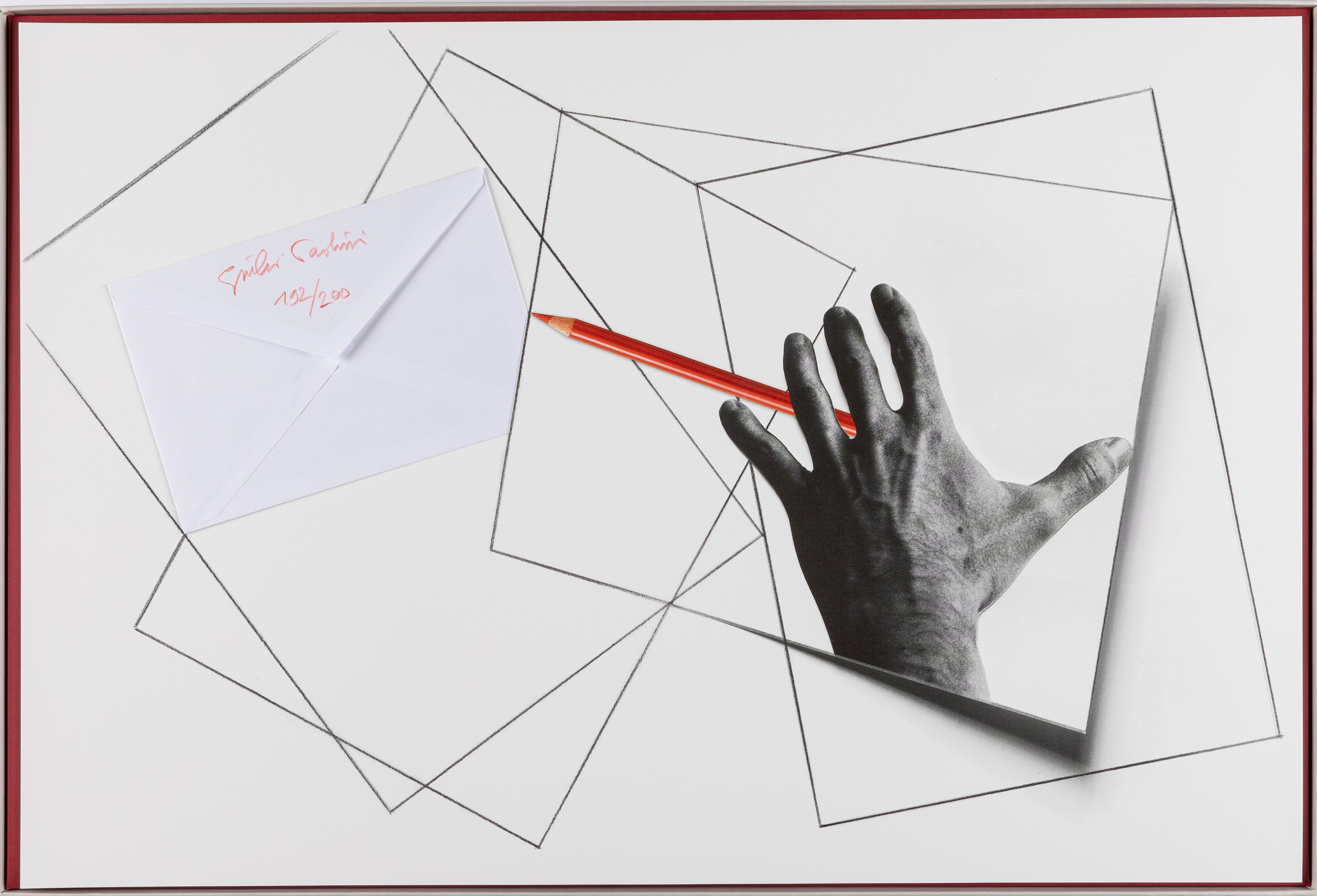 Giulio Paolini - Dall'Atlante al Vuoto, collage e stampa litografica a colori su carta fustellata...