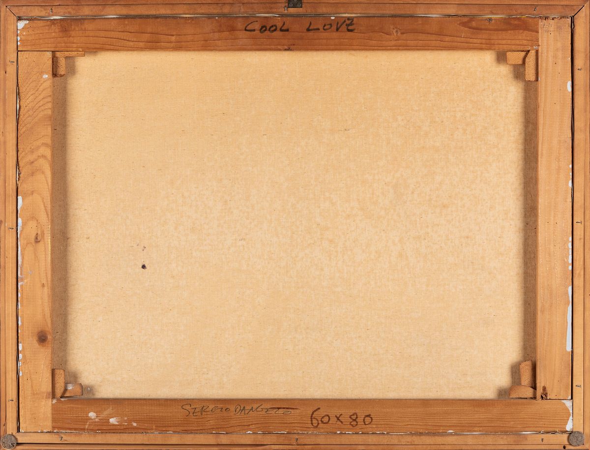 Sergio Dangelo - Cool Love - Tecnica mista e collage su tela