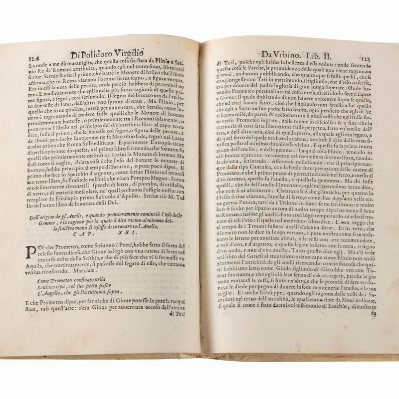 Polidoro Virgili - De gli inventori de le cose. Prima edizione del 1587