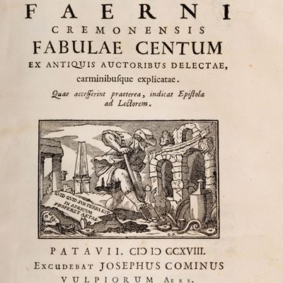 Fabulae Centum ex antiquis auctoribus delectae carminibusque explicatae, Prima edizione del 1718