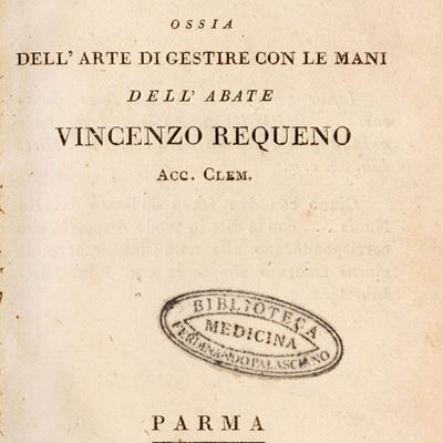 Scoperta della Chironomia ossia dell'arte di gestire con le mani, Prima edizione, 1797