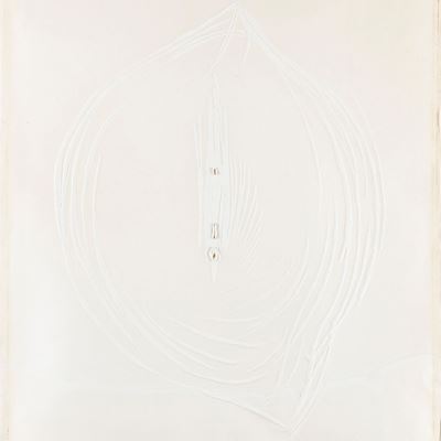 Fontana, Concetto spaziale (acquaforte su carta Fabriano, 1964)