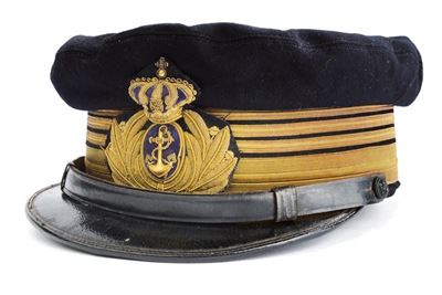 Berretto con Visiera da Capitano di Vascello del Contrammiraglio Camillo Candiani (1841-1919)