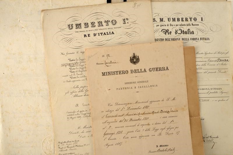 Lotto di Documenti del Generale Barone Edoardo Denza