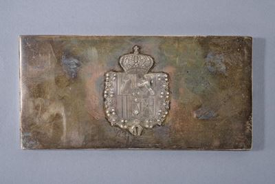 Portasigarette in Argento con Stemma Reale Spagnolo