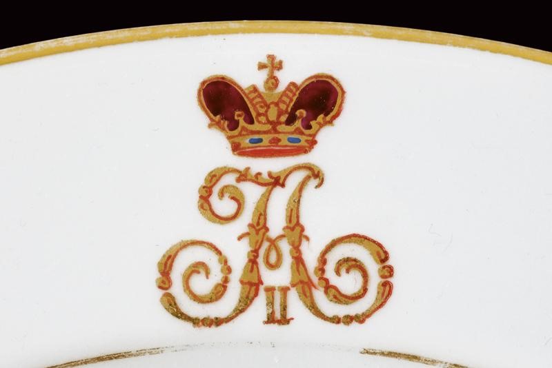 Rarissimo Piatto del Sevizio Personale dello Zar Nicola II