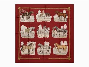Hermès - Les Robes silk twill scarf