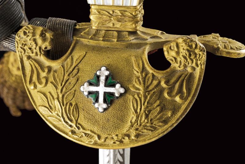Raro Spadino da Cerimonia per Cavaliere Dell'ordine dei Santi Maurizio e Lazzaro