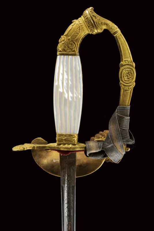 Raro Spadino da Cerimonia per Cavaliere Dell'ordine dei Santi Maurizio e Lazzaro