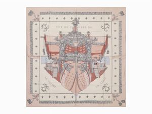 Hermès - Vue Du Carrosse - La Gal&#232;re - La R&#233;ale silk twill scarf