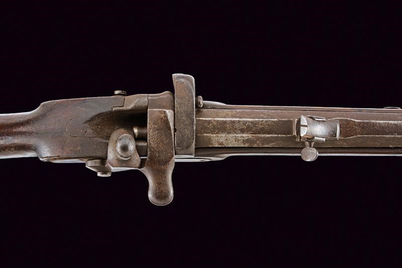 Raro Fucile Jagerstutzen con Otturatore a Tabacchiera e Baionetta