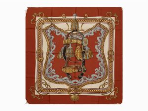 Hermès - Bride De Cour silk twill scarf