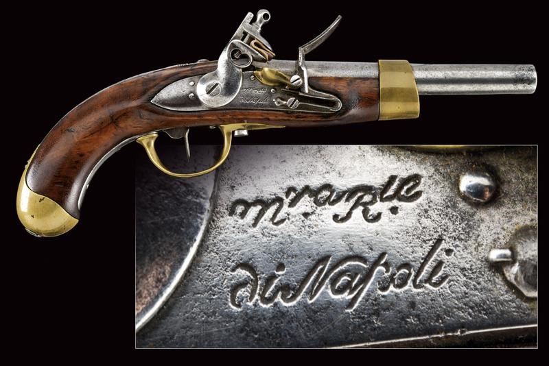 Pair of Wall Mounting Brass Flintlock Pistols (M)