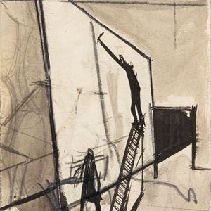 Sironi Mario - Studio per illustrazione