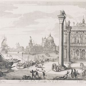 Incisione - Venezia - Lovisa, Domenico - Veduta della piazzetta di San  Marco