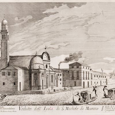 Veduta dell'isola di Murano, acquaforte e bulino