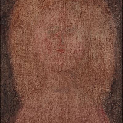 Figura, olio su faesite