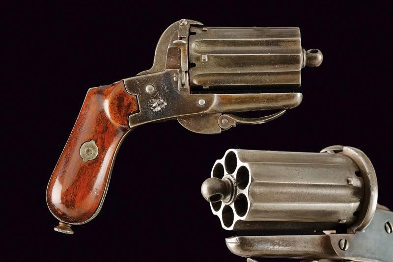 A pin-fire pepperbox revolver about 1870 | Rare and fine