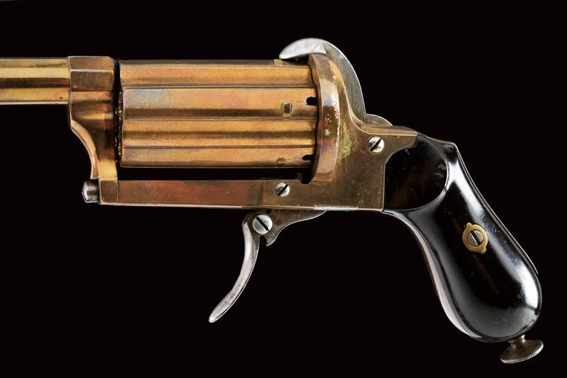 Pepperbox Revolver a spillo, calibro 7 mm, Europa, circa 1870