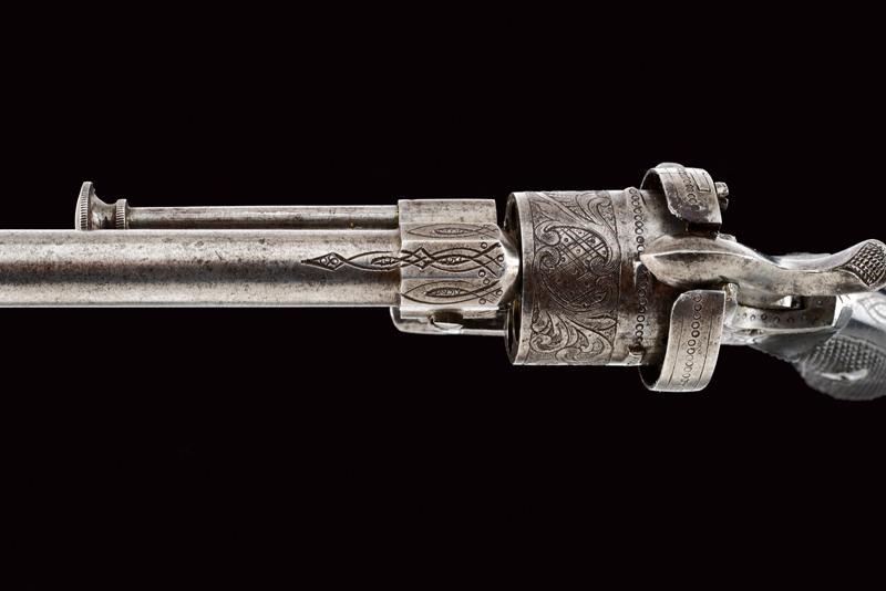 Belgio, Revolver a spillo con canna lunga, calibro 5 mm, circa 1870