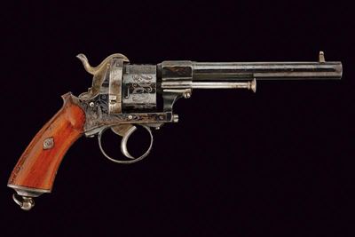 Revolver a spillo, calibro 9 mm, Belgio, Terzo quarto del XIX Secolo