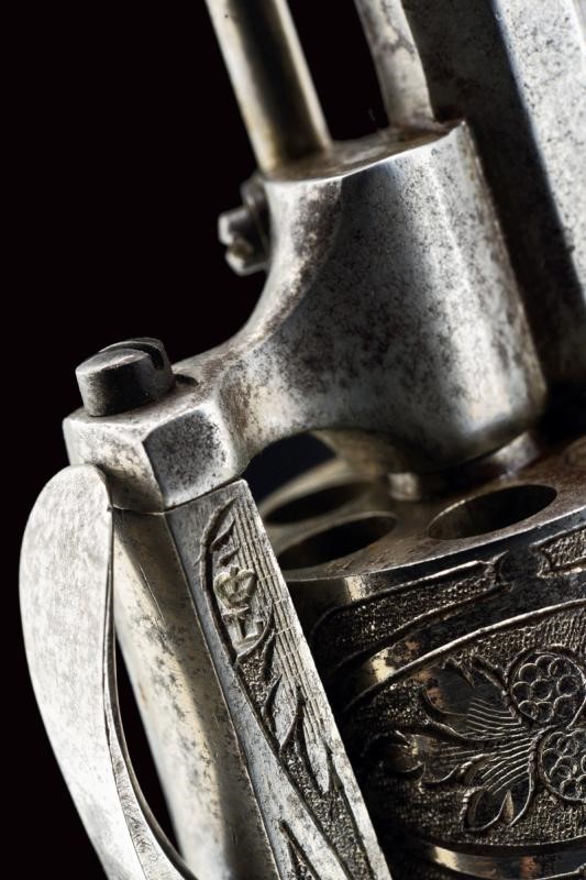 Belgio, Revolver a percussione centrale con canna lunga, cal. 5 mm, 1880 circa