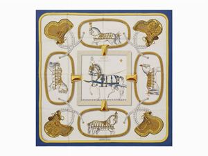 Hermès - Grand Apparat silk twill scarf