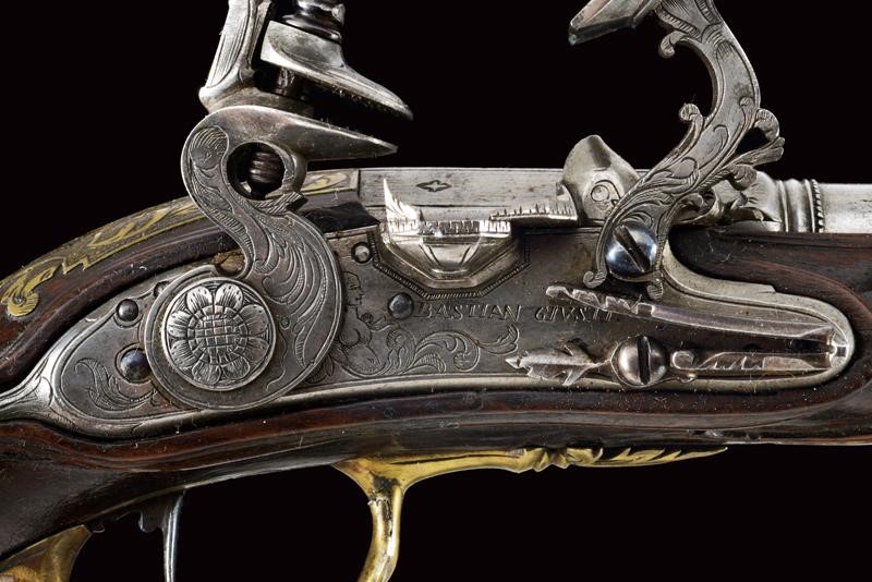 Bastian Giusti, Pistola alla fiorentina, Prima metà del XVIII Secolo, Firenze, lunghezza 22 cm