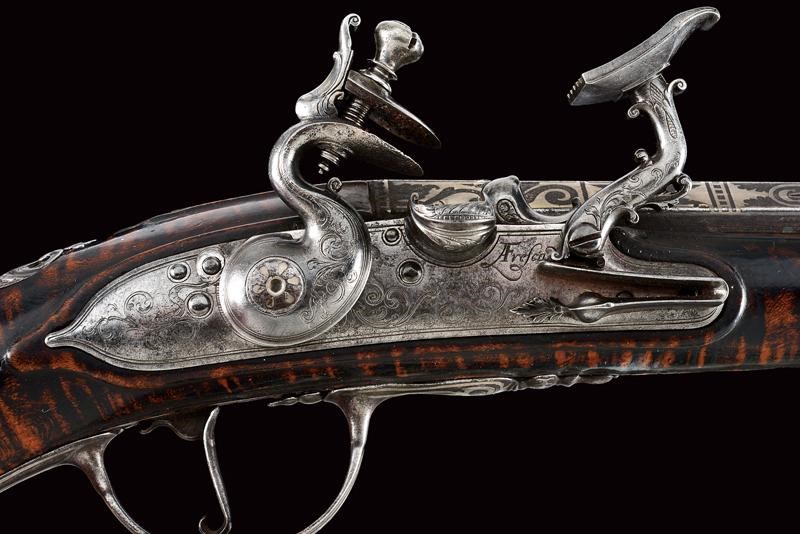 Pistola a pietra focaia di Acqua Fresca, Bologna, 1700 circa