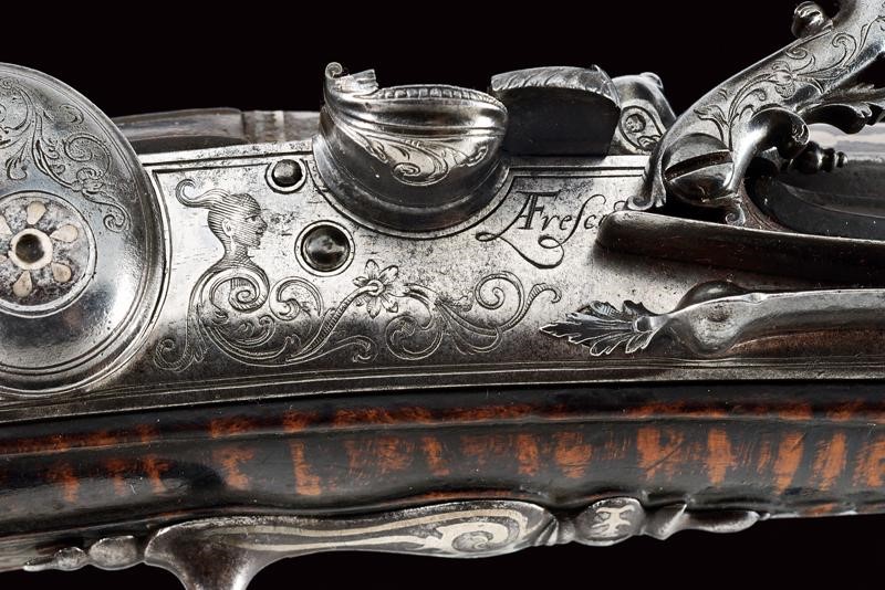 Pistola a pietra focaia di Acqua Fresca, Bologna, 1700 circa