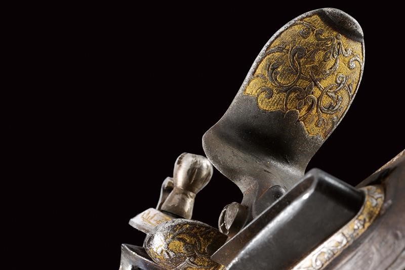 Pistola a pietra focaia a canne rotabili, Russia, XVIII Secolo