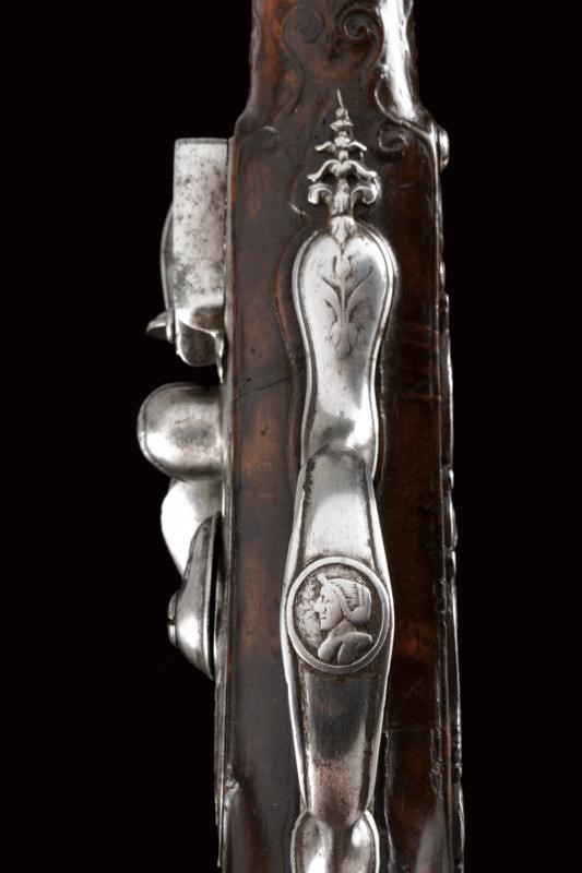 Pistole a pietra focaia di Starbus, Amsterdam, circa 1690