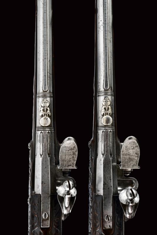 Pistole a pietra focaia di Starbus, Amsterdam, circa 1690