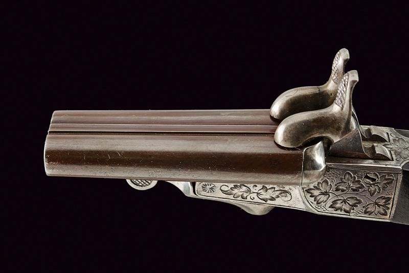 Piccola pistola a spillo a due canne, Francia, 1870 circa, cal. 7 mm