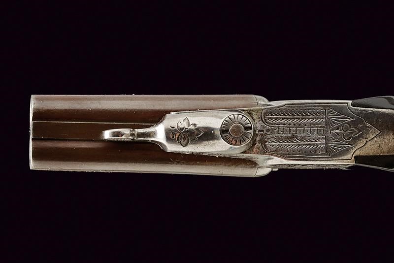 Piccola pistola a spillo a due canne, Francia, 1870 circa, cal. 7 mm