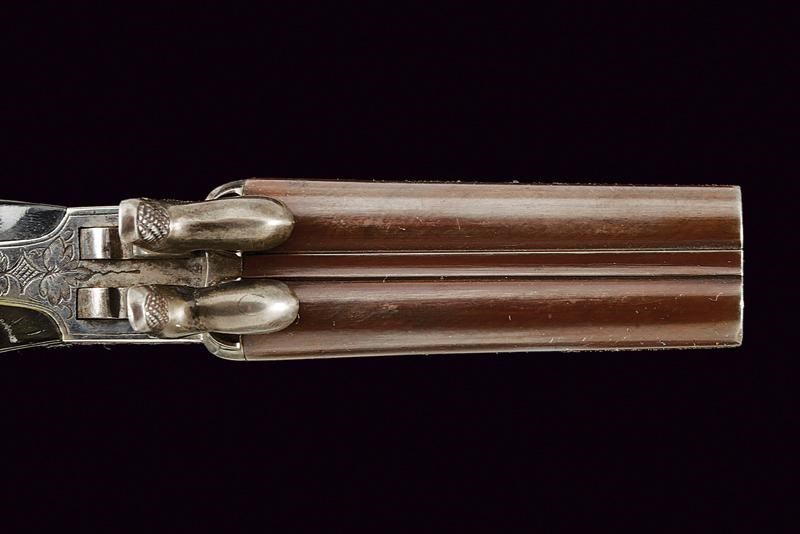 Piccola pistola a spillo a due canne, Francia, 1870 circa, cal. 7 mm