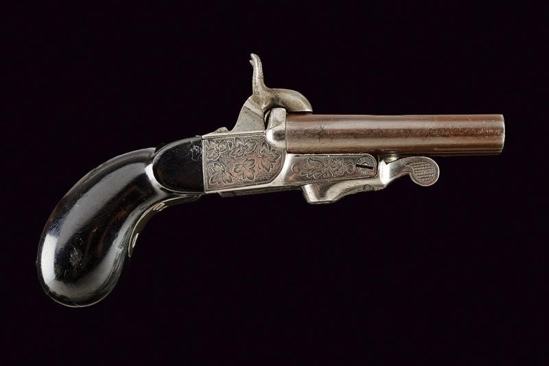 Piccola pistola a spillo a due canne, Francia, 1870 circa, cal. 7 mm