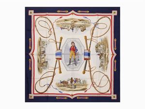 Hermès - Poste Aux Lettres silk twill scarf