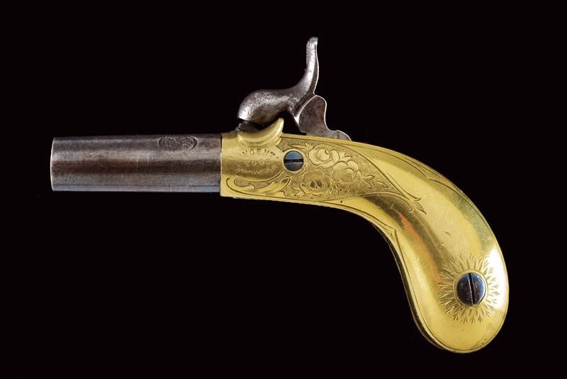 Pistola a luminello in miniatura, Francia, metà del XIX secolo