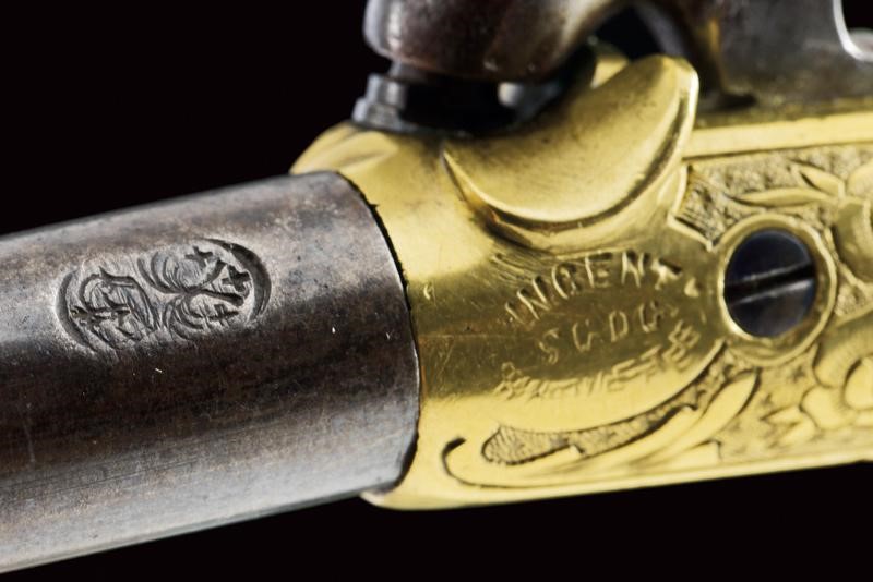 Pistola a luminello in miniatura, Francia, metà del XIX secolo
