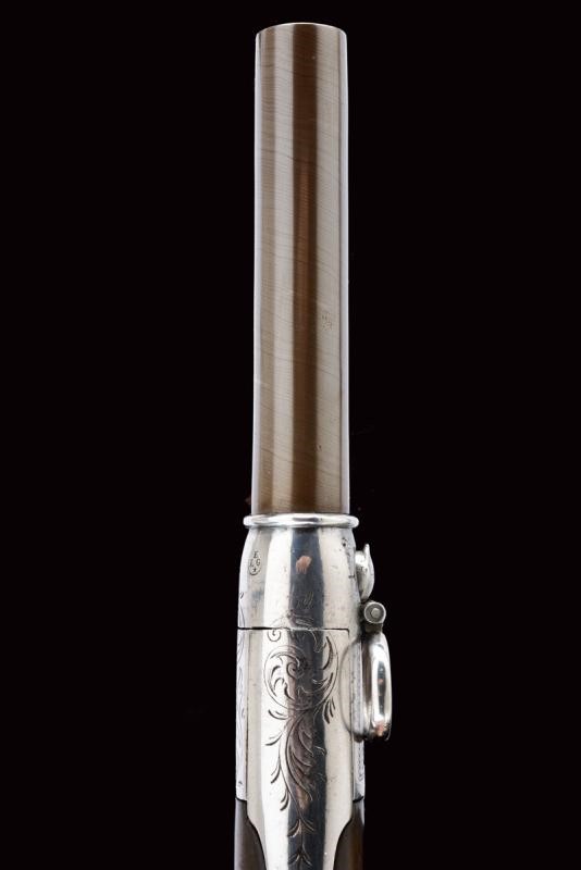 Mazzagatto a luminello con cane laterale, Belgio 1862