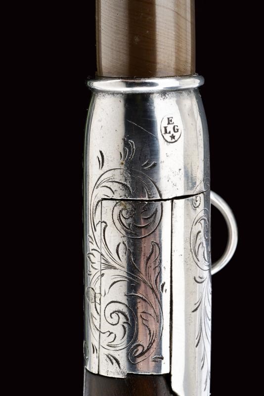 Mazzagatto a luminello con cane laterale, Belgio 1862