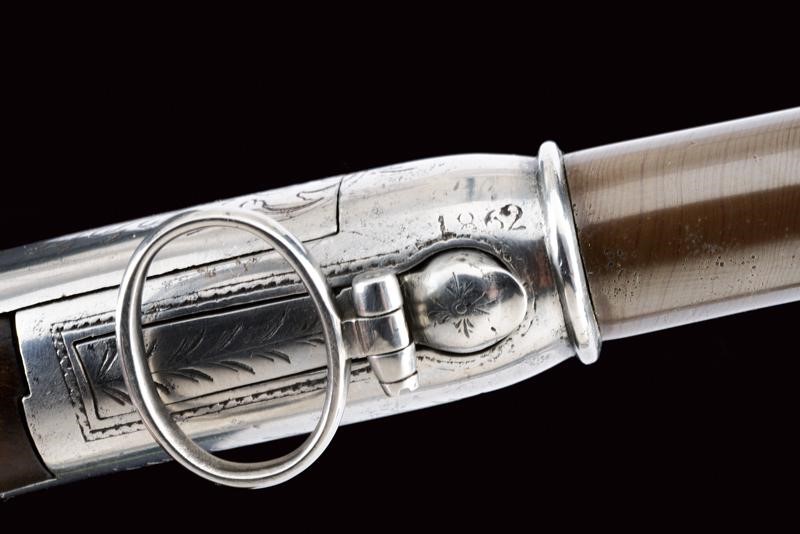 Mazzagatto a luminello con cane laterale, Belgio 1862