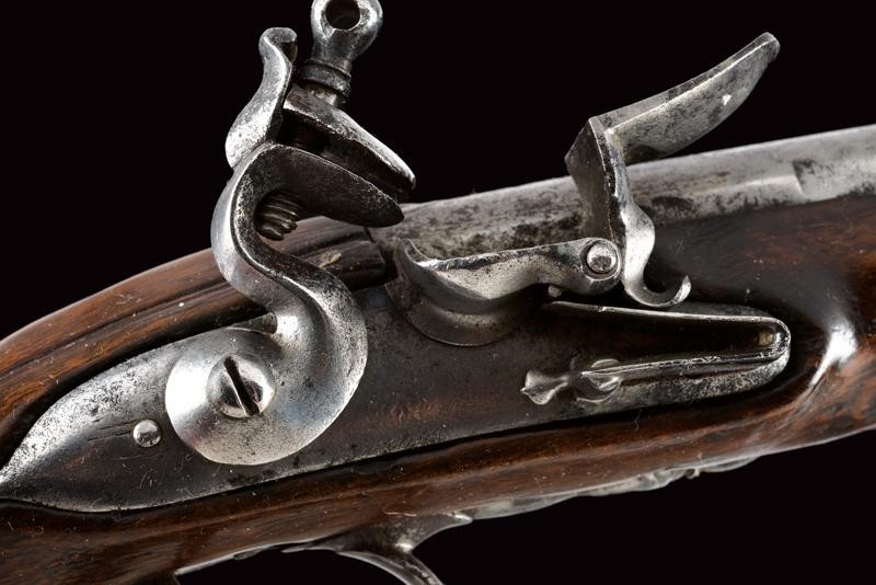 Pistola a pietra focaia, Francia, Seconda metà del XVIII secolo, lunghezza 18 cm